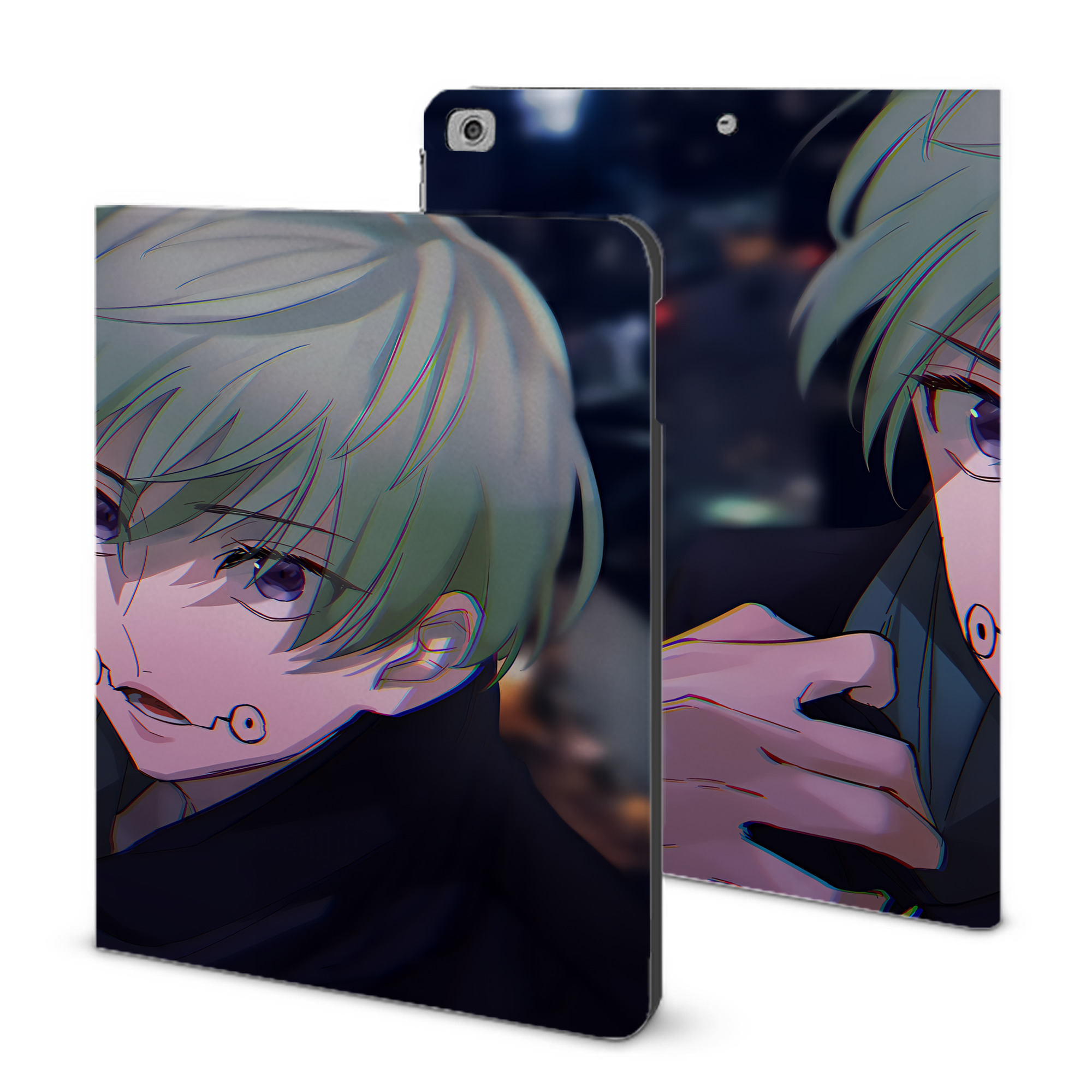 （画像用） 呪術廻戦 Jujutsu Kaisen IPad ケース ブック型 PUレザー TPU 耐衝撃 軽量 薄型 ペン収納なし 全面保護 IPad 各モデル対応